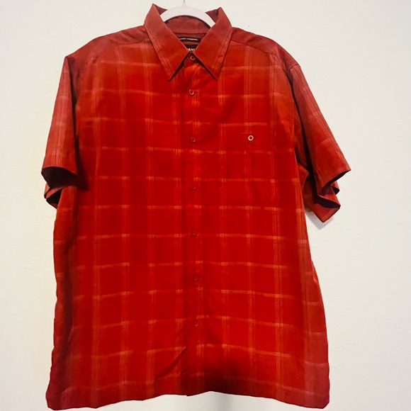 Haggar LUXURY MICROFIBER Long Sleeve Striped Shirt, Men's Size Medium polyester black type Vintage Second Hand